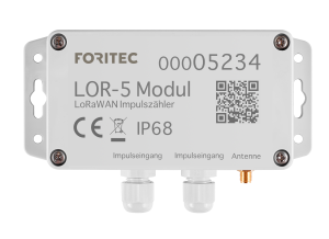 LOR-5 Modul Impulszähler LOR-5 – LoRaWAN®-Impulszähler mit zwei Eingängen für Wasser-, Wärme-, Gas- und Stromzähler
